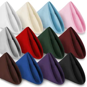 12-Pack 20" Large Polyester Cloth Table Napkins by Lann's Linens