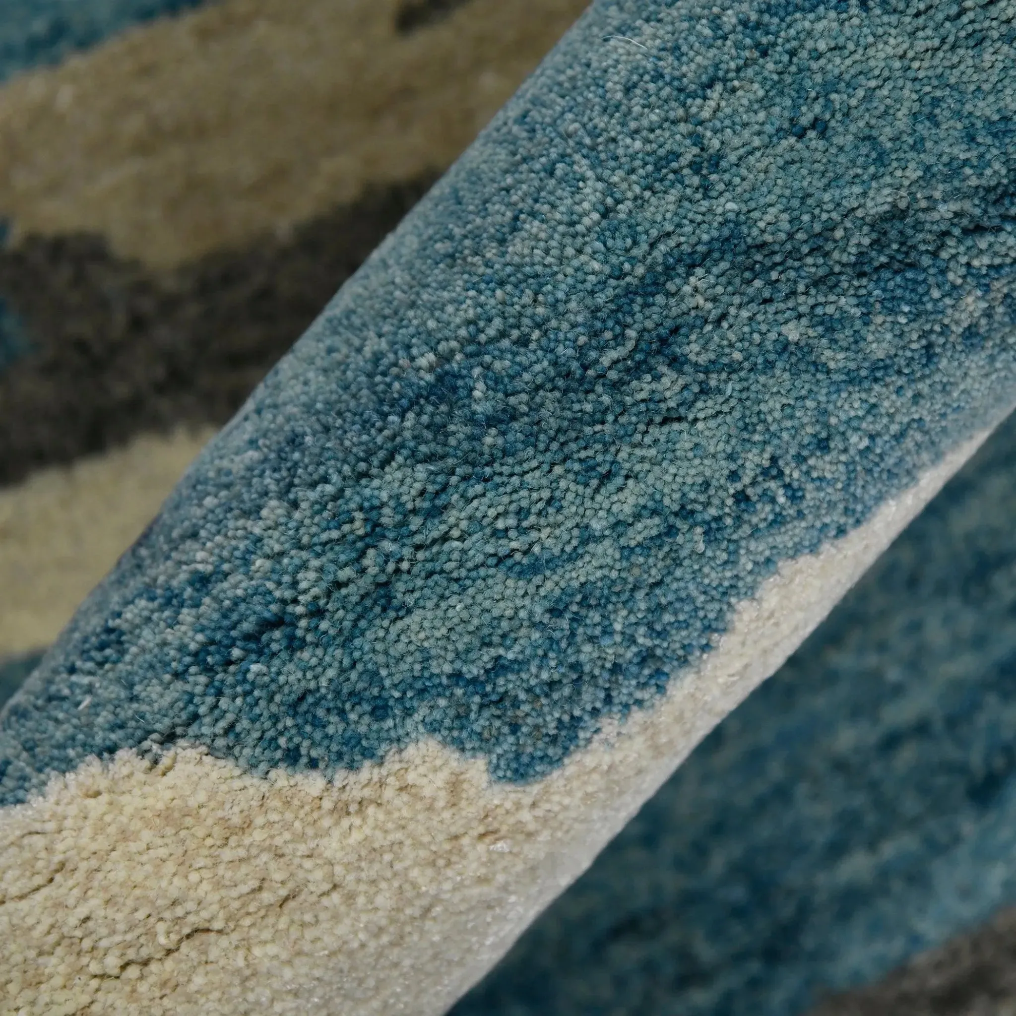 Abstract ABS-4 Navy/Grey Rug