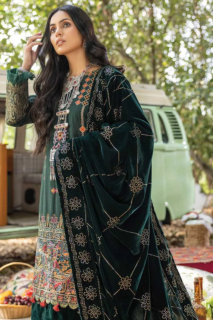 Al Zohaib Textile - Design 08 Wintry Breeze Embroidered Shawl Collection
