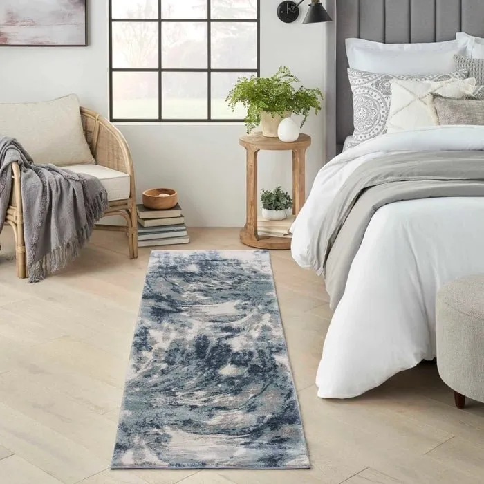 American Manor (KI100) AMR03 Blue/Ivory Rug
