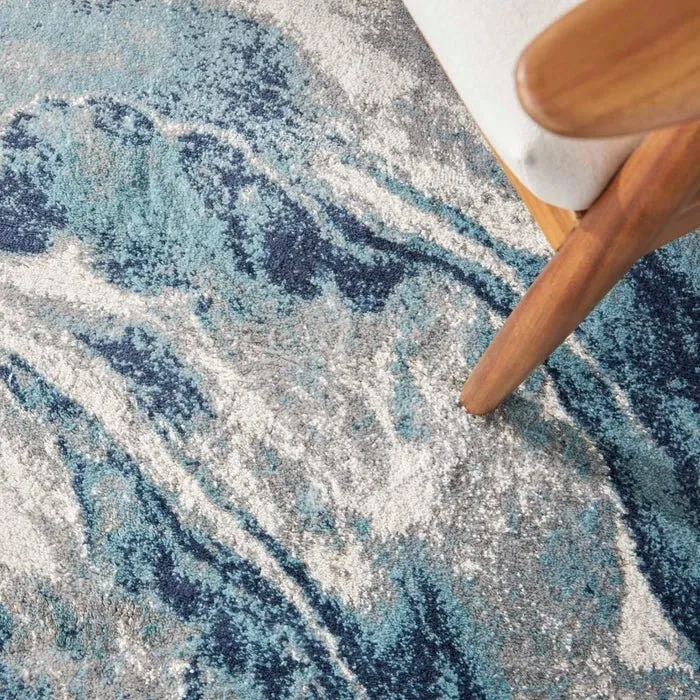 American Manor (KI100) AMR03 Blue/Ivory Rug