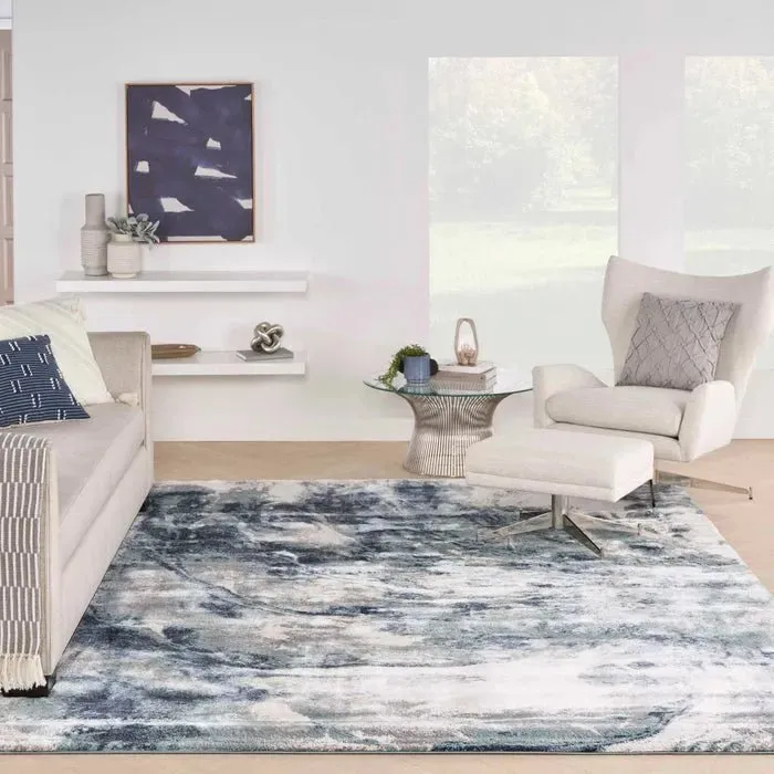 American Manor (KI100) AMR03 Blue/Ivory Rug