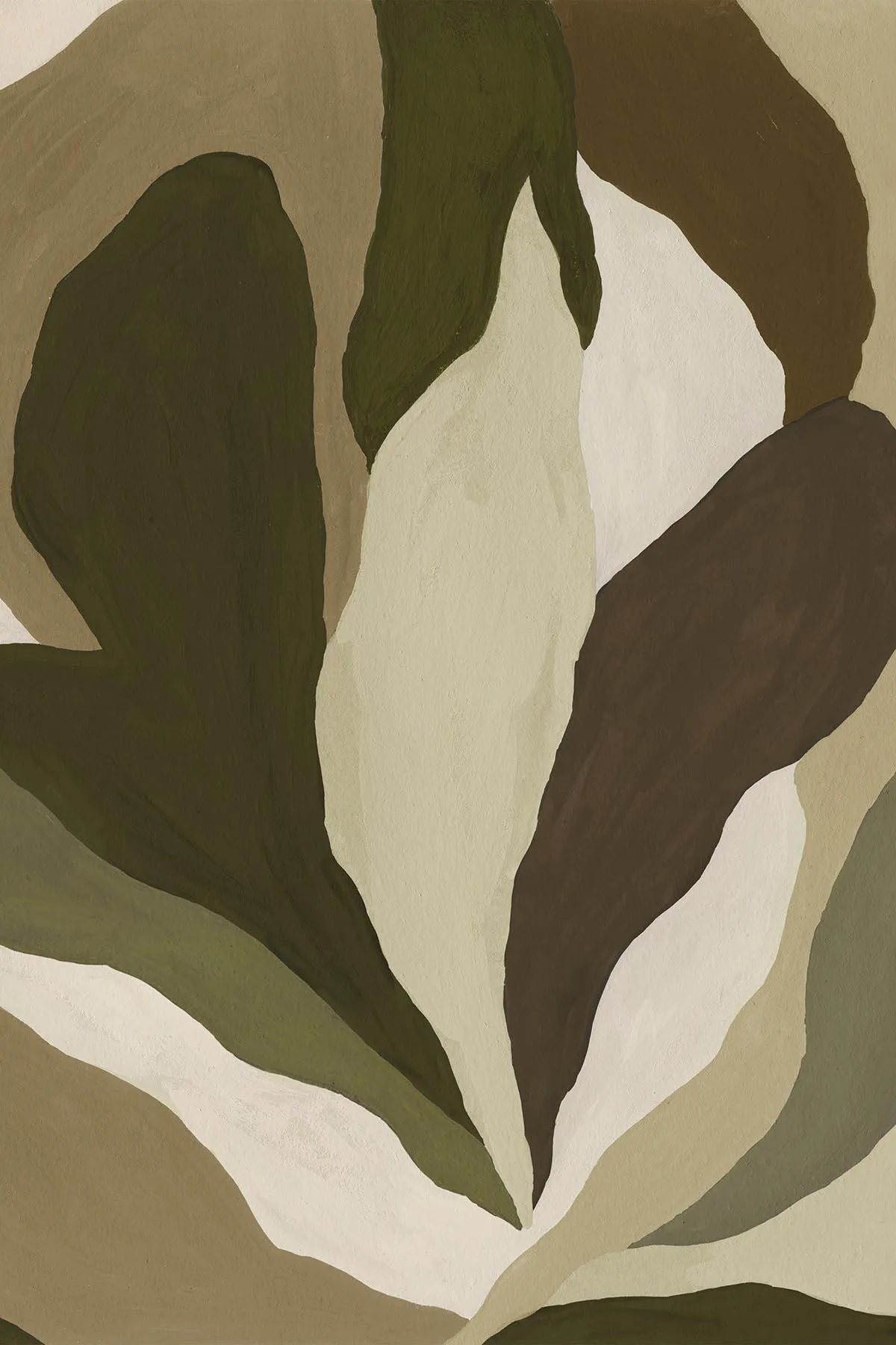 Artistic Petals Olive Green