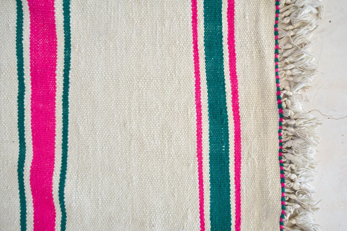 AZILAL. Vintage Moroccan Rug. Wool Boucherouite Carpet. Modern Design.