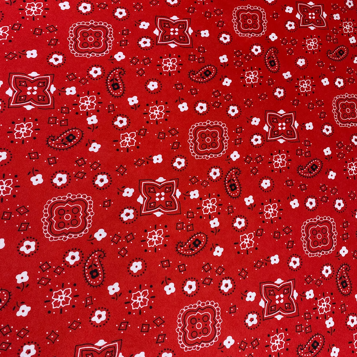 Bandana (Poly Print) Table Linen in Red