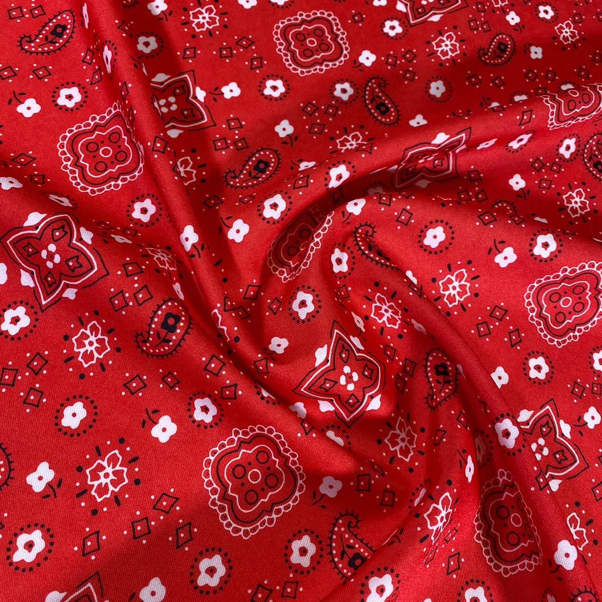 Bandana (Poly Print) Table Linen in Red