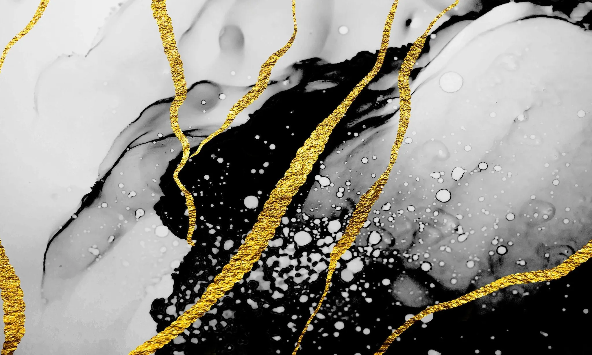Black Abstract Glass Wall Art 60"x36"