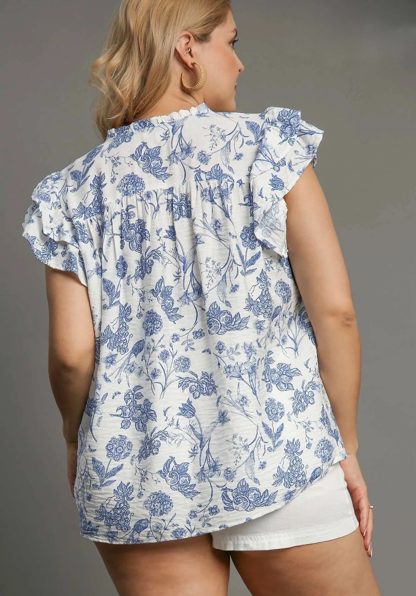 Blissfully Blue Floral Top
