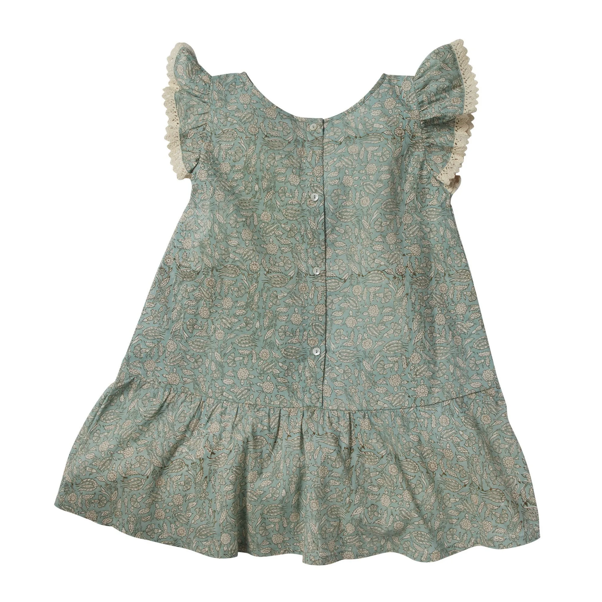 Bonheur du Jour Paris Baby   Girls Dress Blue/Green