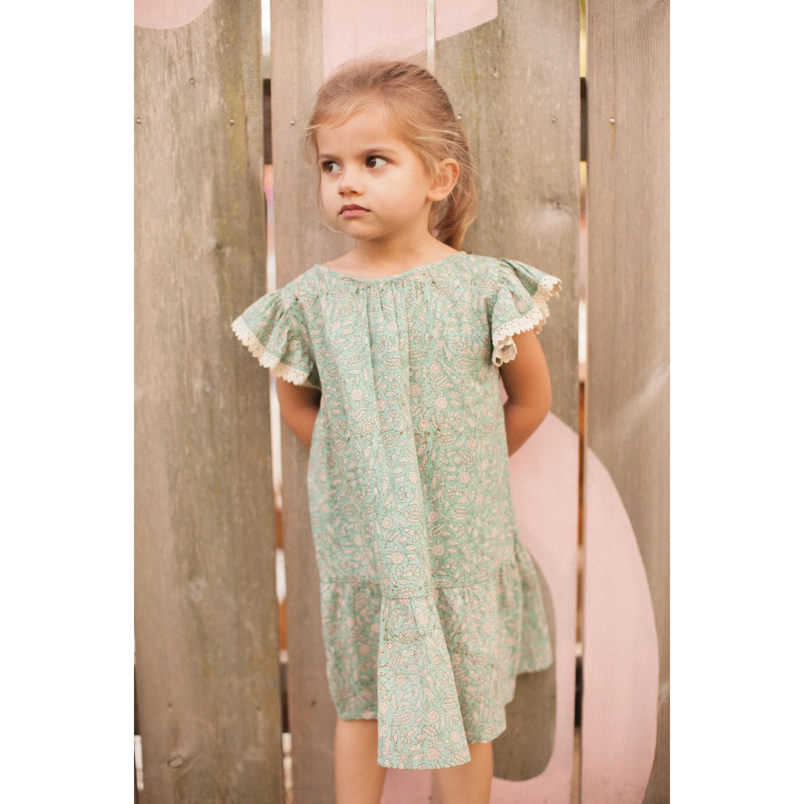 Bonheur du Jour Paris Baby   Girls Dress Blue/Green
