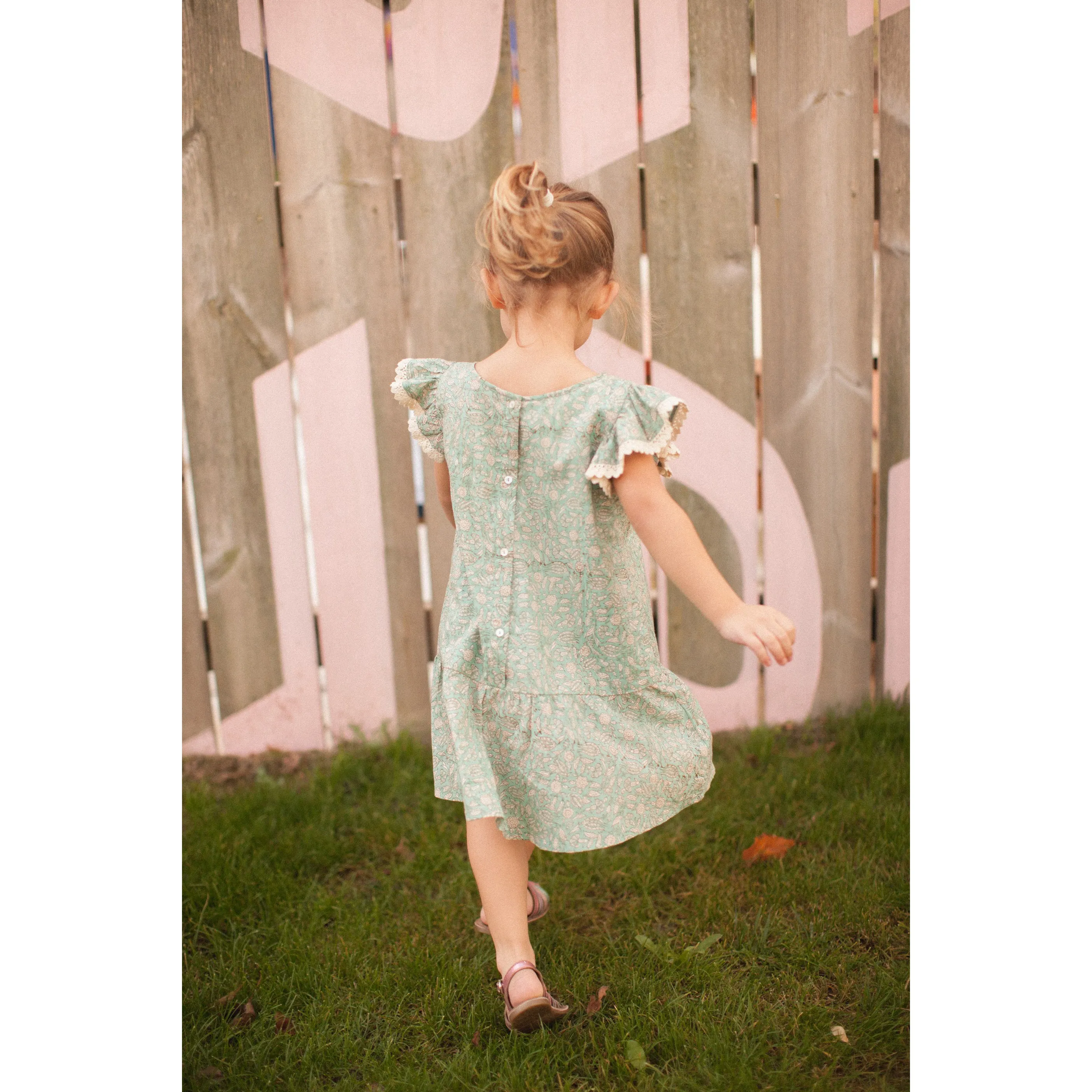 Bonheur du Jour Paris Baby   Girls Dress Blue/Green
