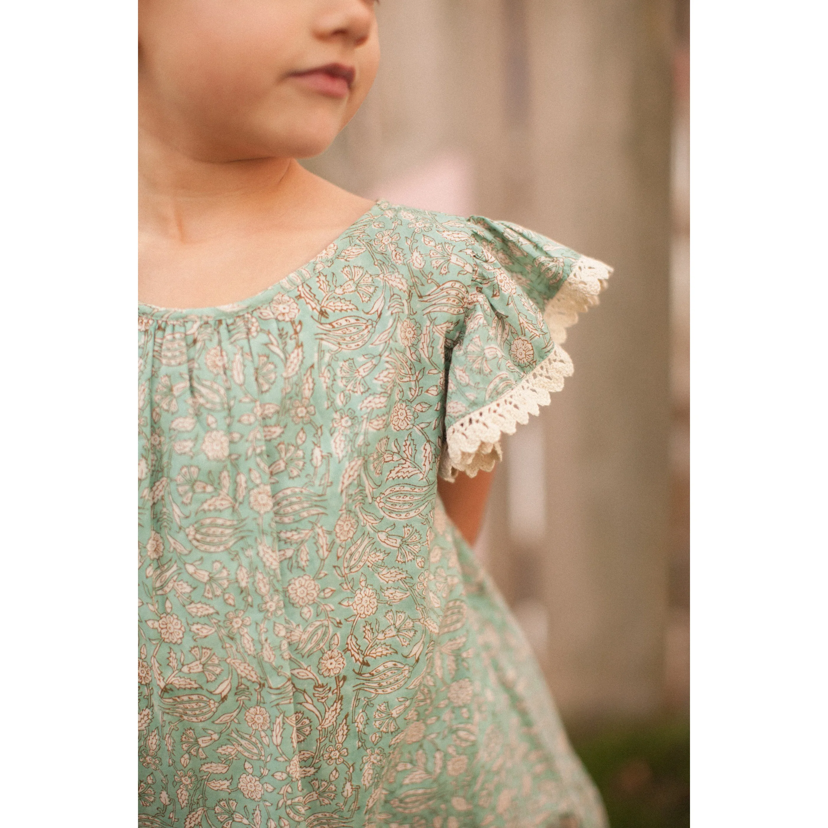 Bonheur du Jour Paris Baby   Girls Dress Blue/Green