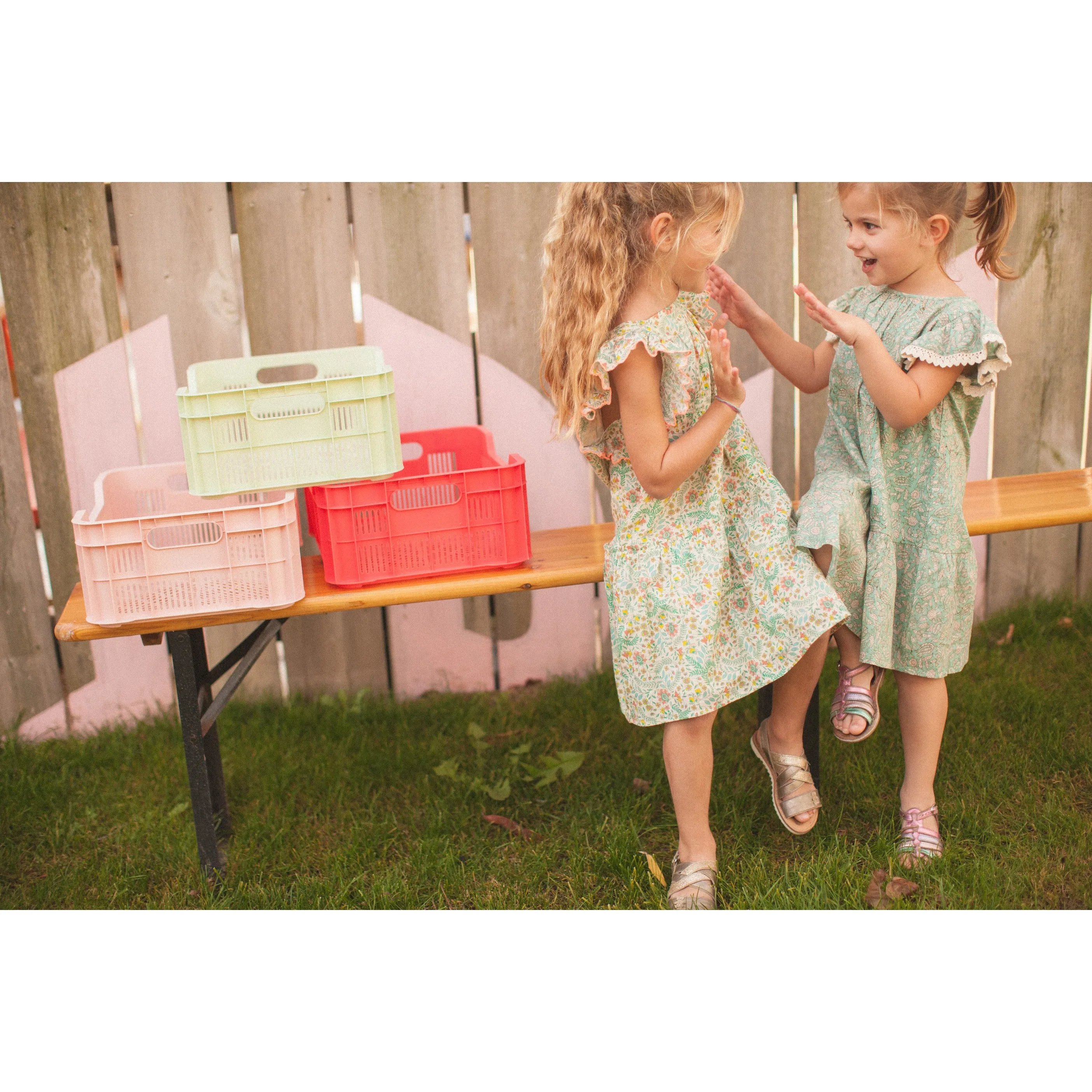 Bonheur du Jour Paris Baby   Girls Dress Blue/Green
