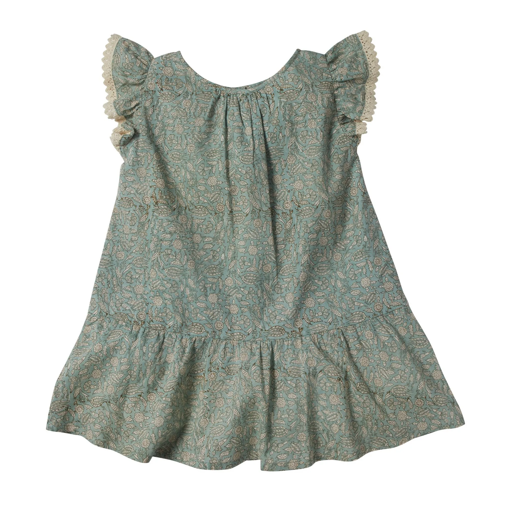 Bonheur du Jour Paris Baby   Girls Dress Blue/Green