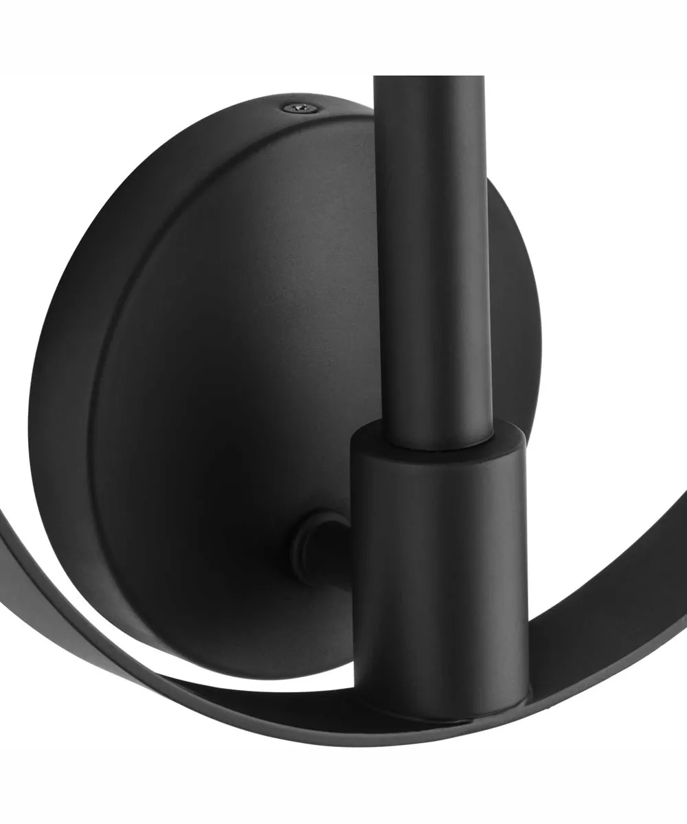 Breckenridge 1-Light Rustic Farmhouse Wall Bracket Matte Black