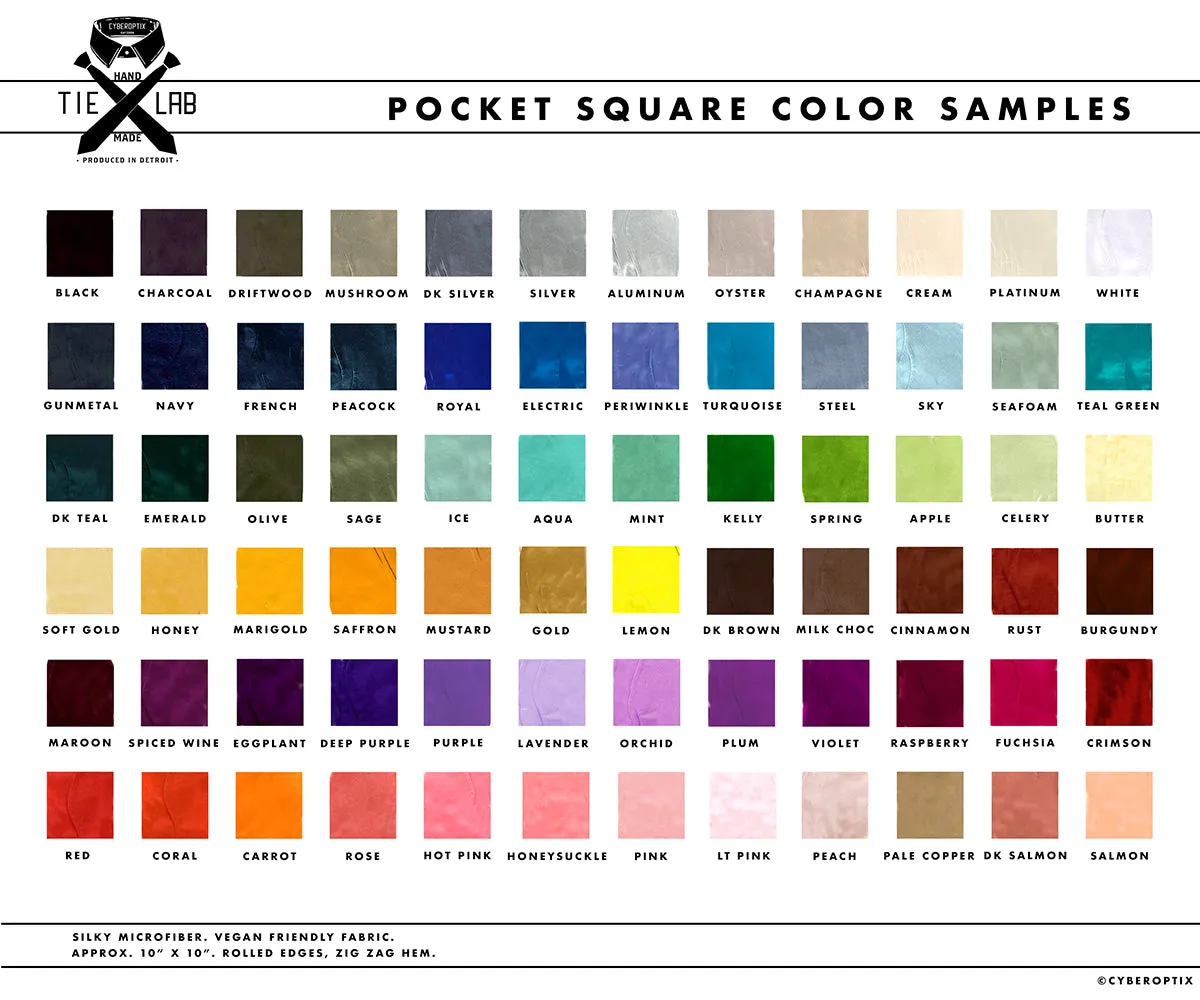 Damask Print Pocket Square