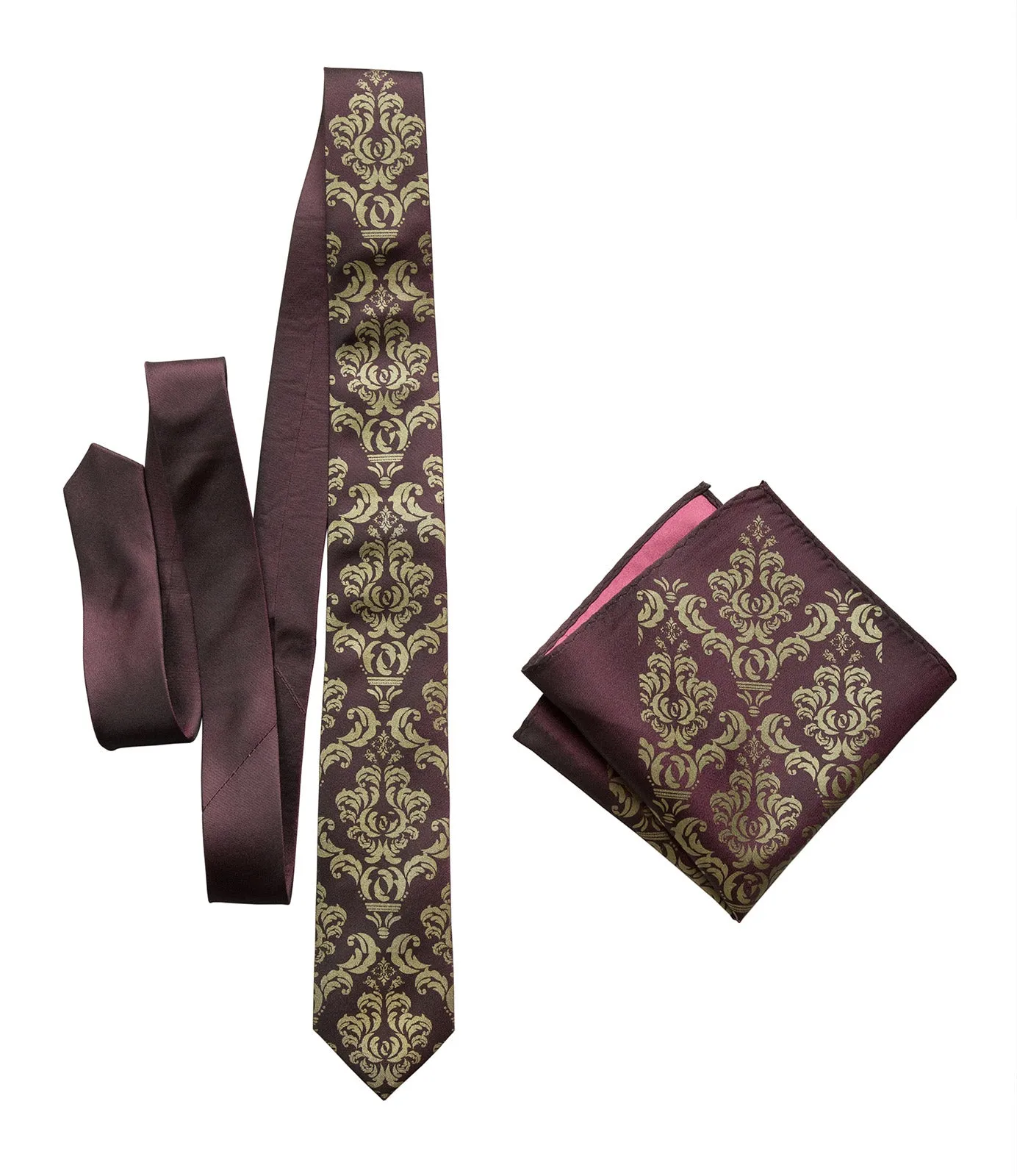 Damask Print Pocket Square