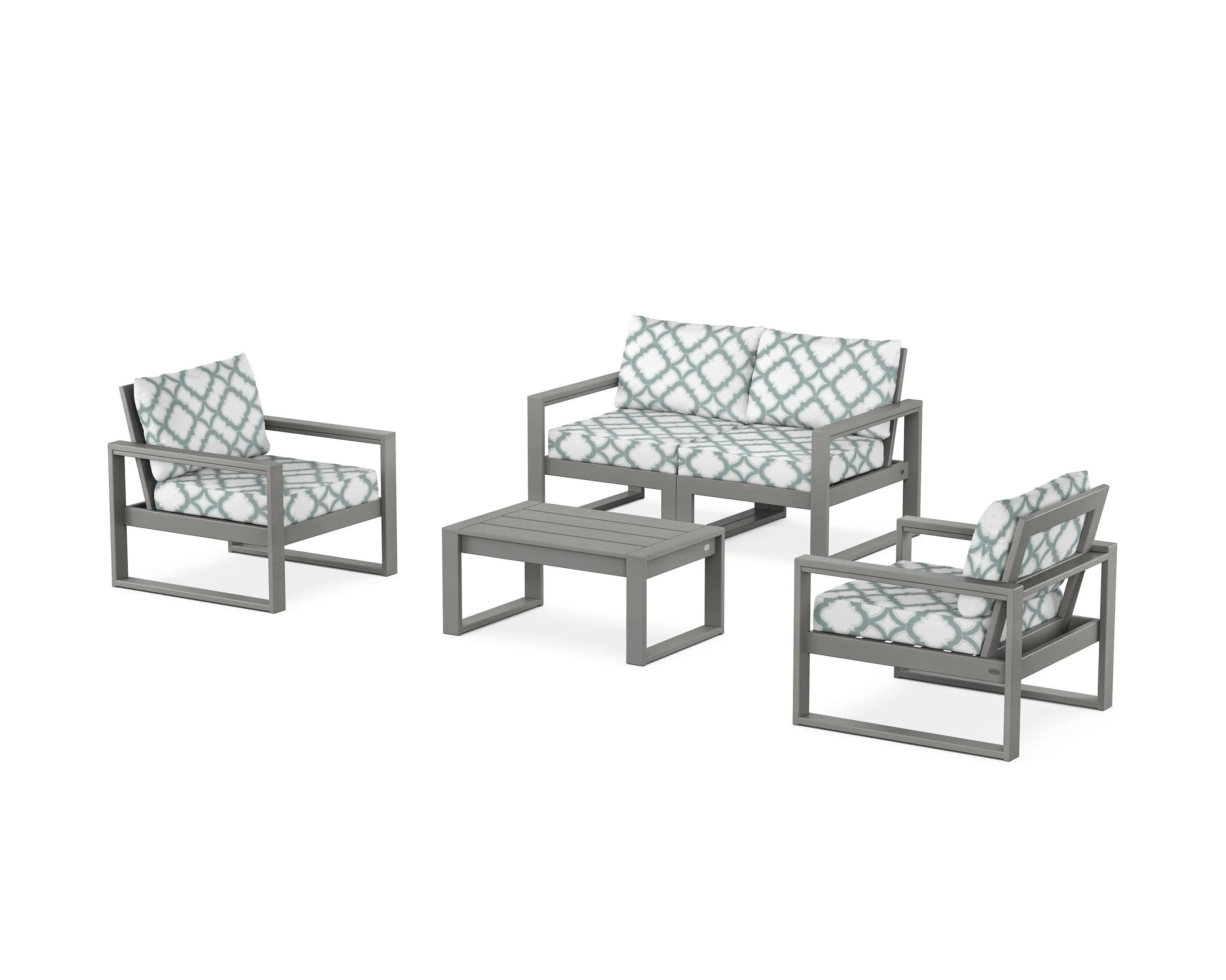 EDGE Sectional 4-Piece Deep Seating Set with Loveseat