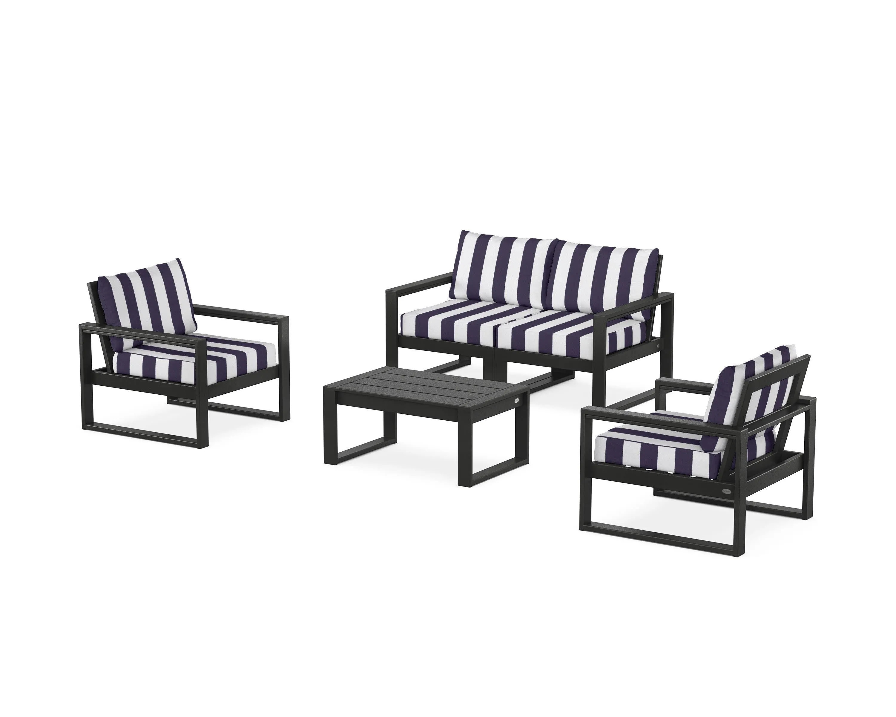 EDGE Sectional 4-Piece Deep Seating Set with Loveseat