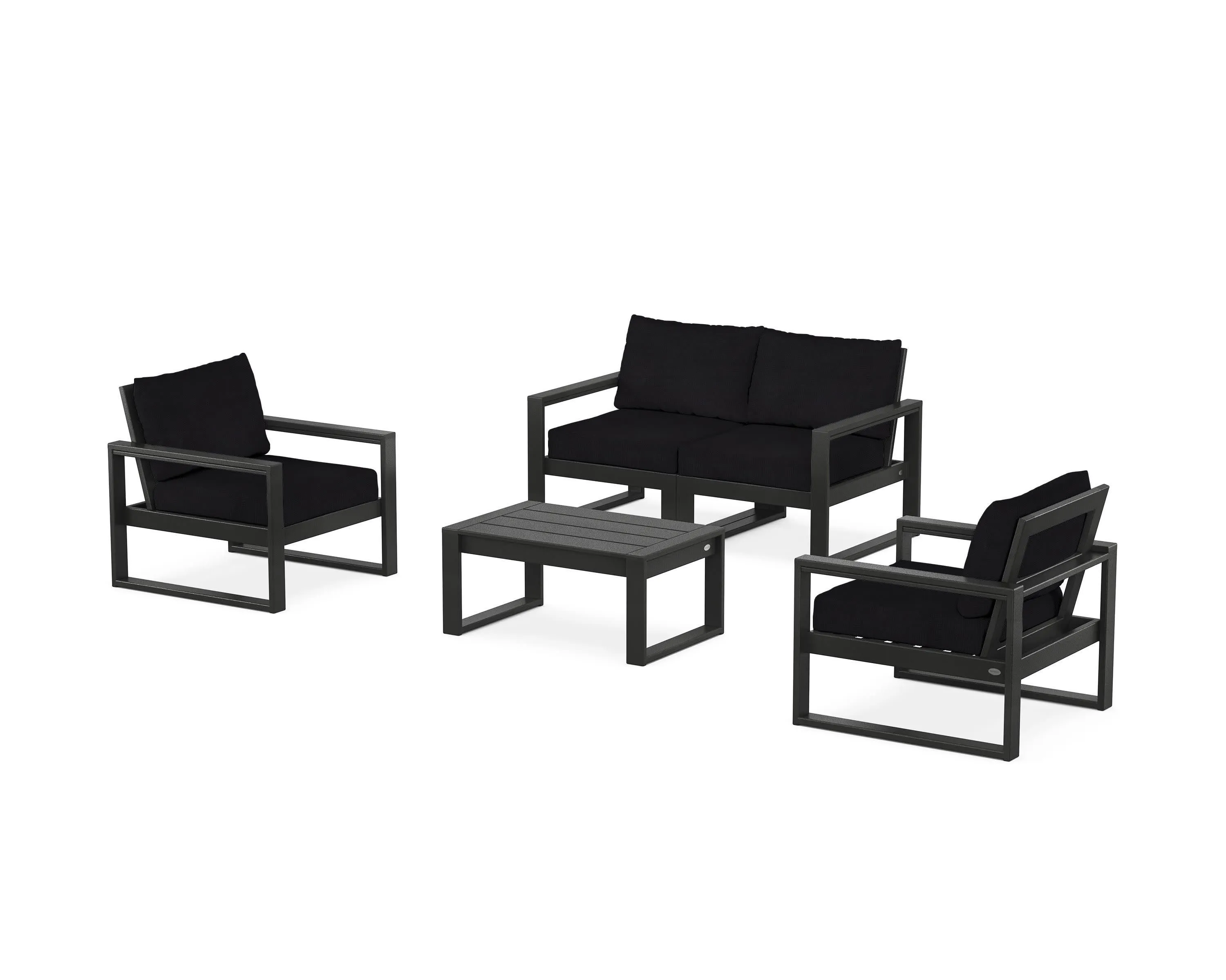 EDGE Sectional 4-Piece Deep Seating Set with Loveseat
