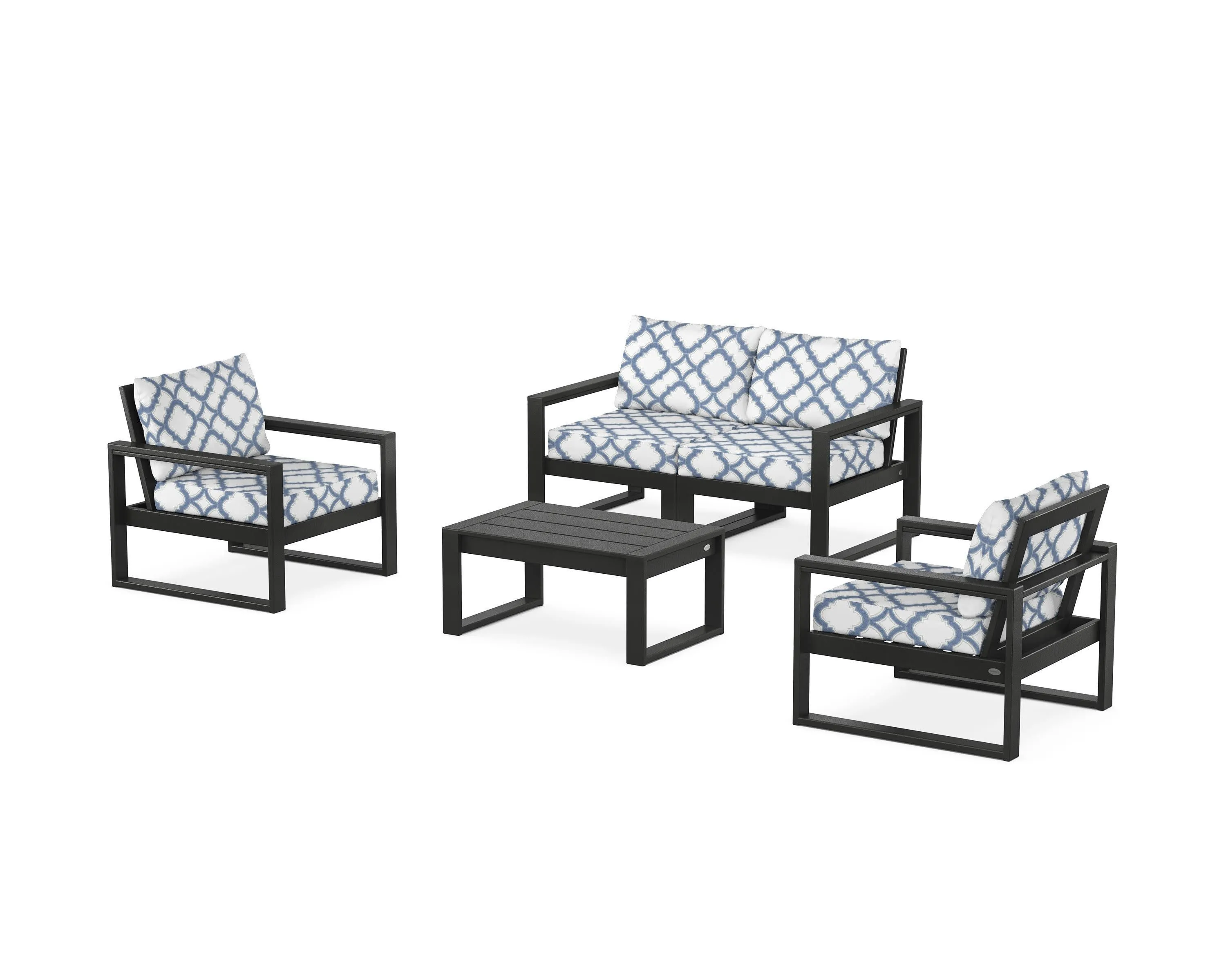 EDGE Sectional 4-Piece Deep Seating Set with Loveseat