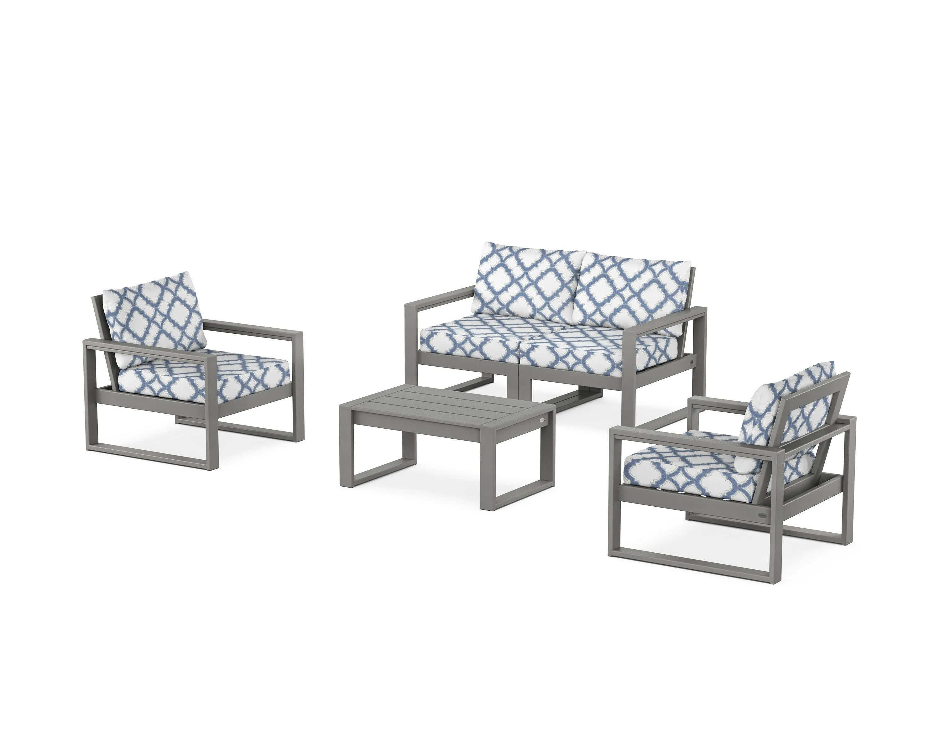 EDGE Sectional 4-Piece Deep Seating Set with Loveseat
