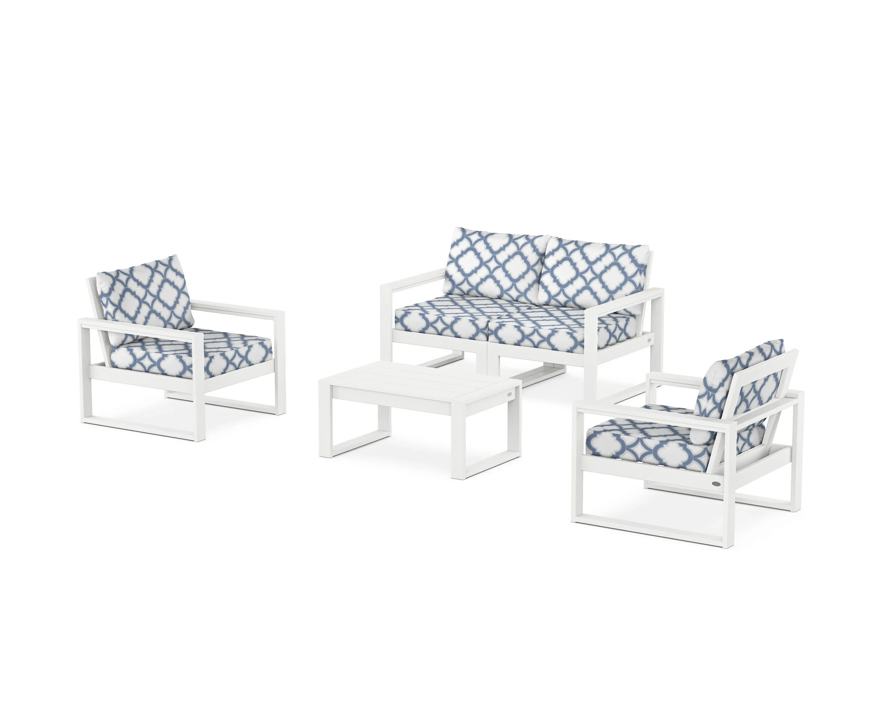 EDGE Sectional 4-Piece Deep Seating Set with Loveseat