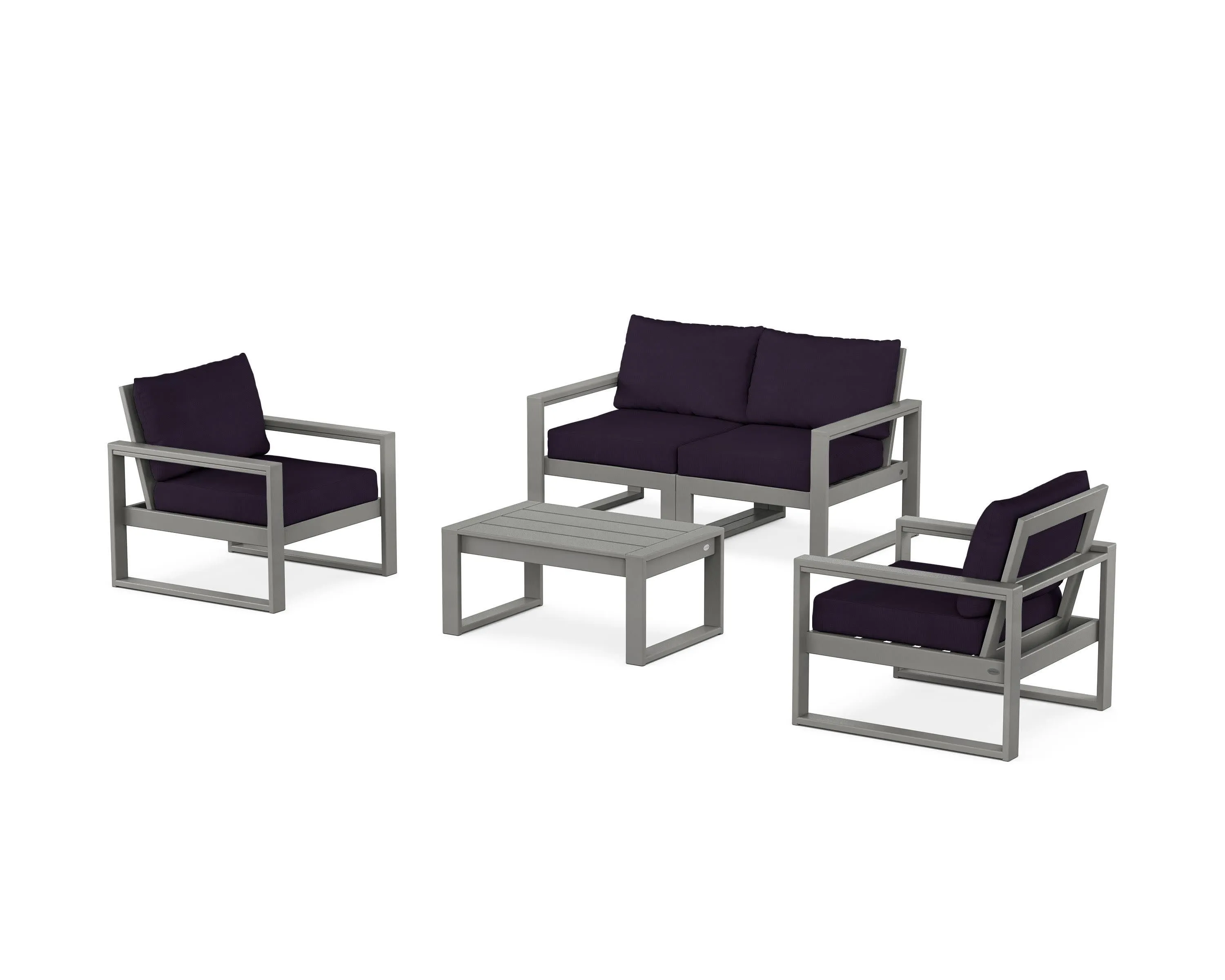 EDGE Sectional 4-Piece Deep Seating Set with Loveseat