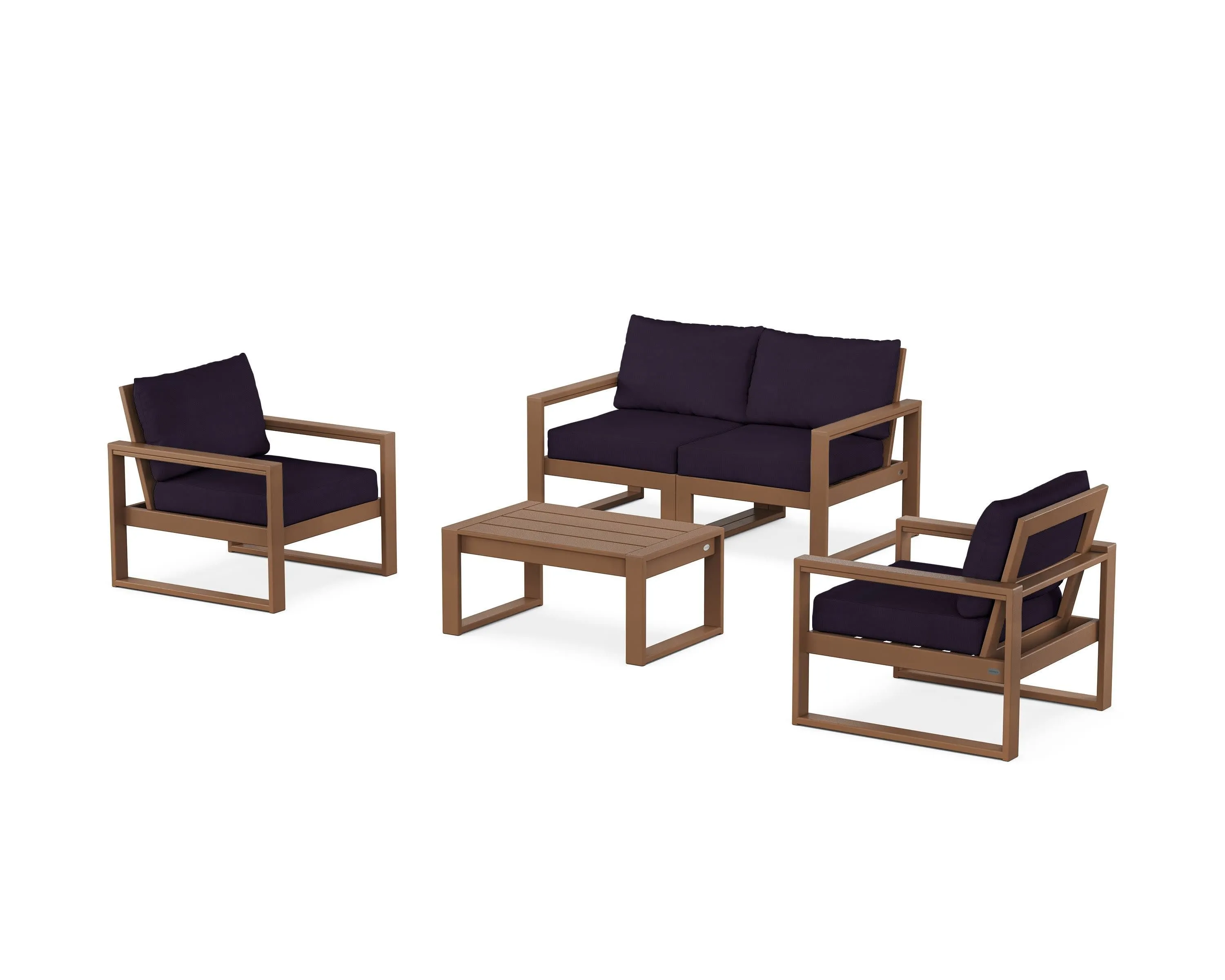 EDGE Sectional 4-Piece Deep Seating Set with Loveseat