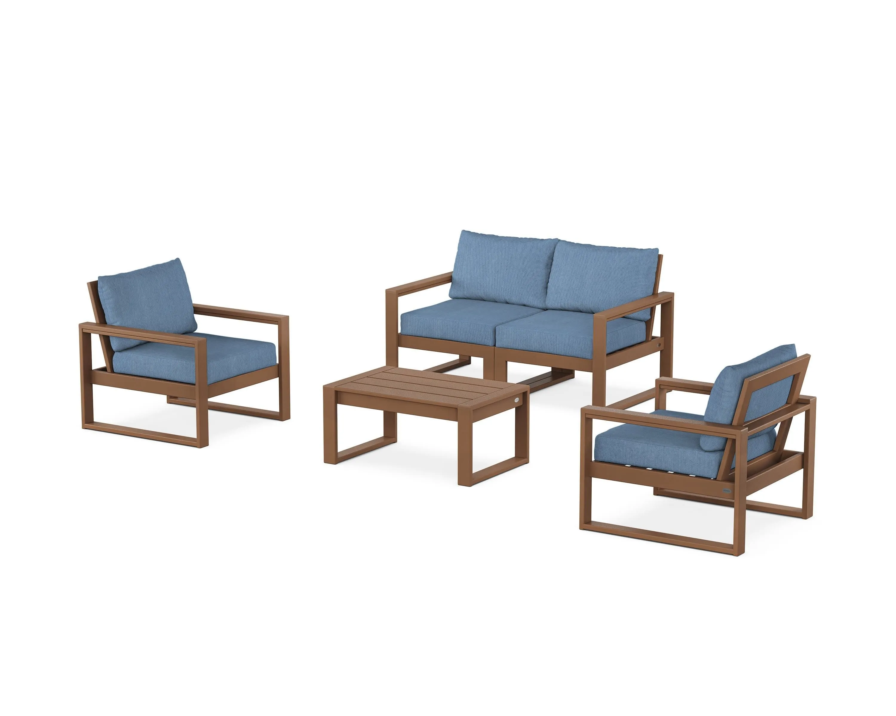 EDGE Sectional 4-Piece Deep Seating Set with Loveseat