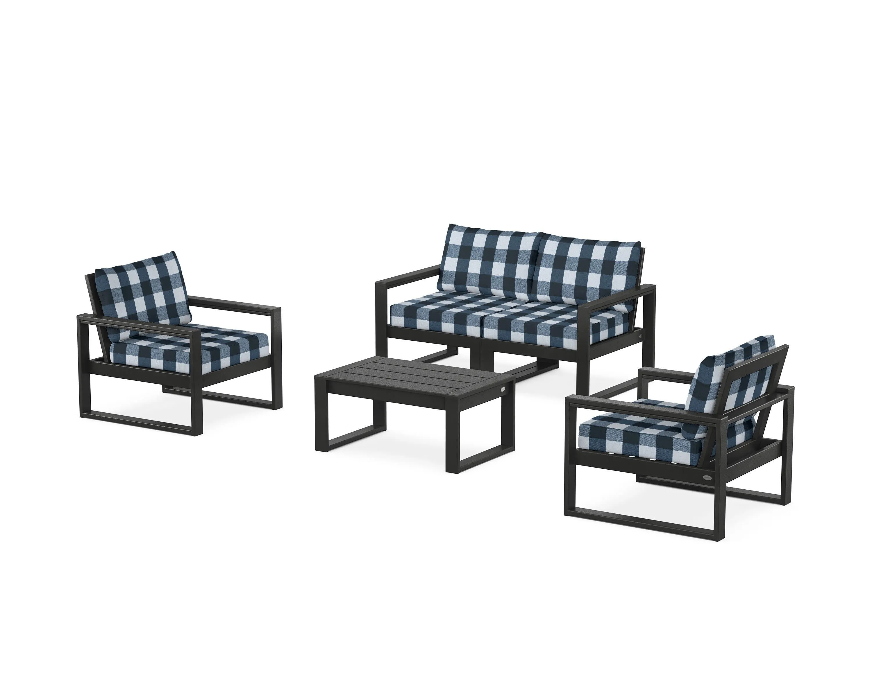 EDGE Sectional 4-Piece Deep Seating Set with Loveseat