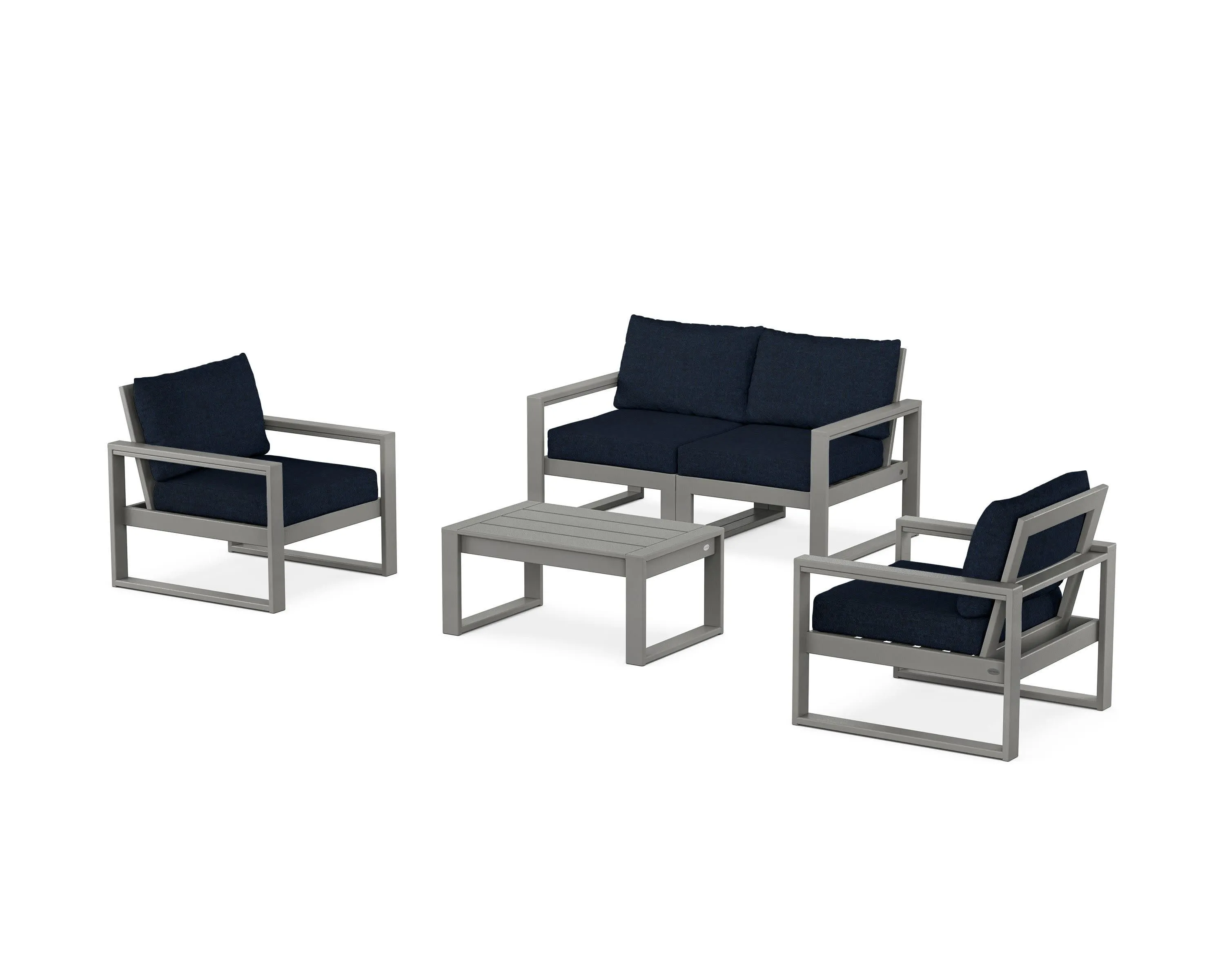 EDGE Sectional 4-Piece Deep Seating Set with Loveseat