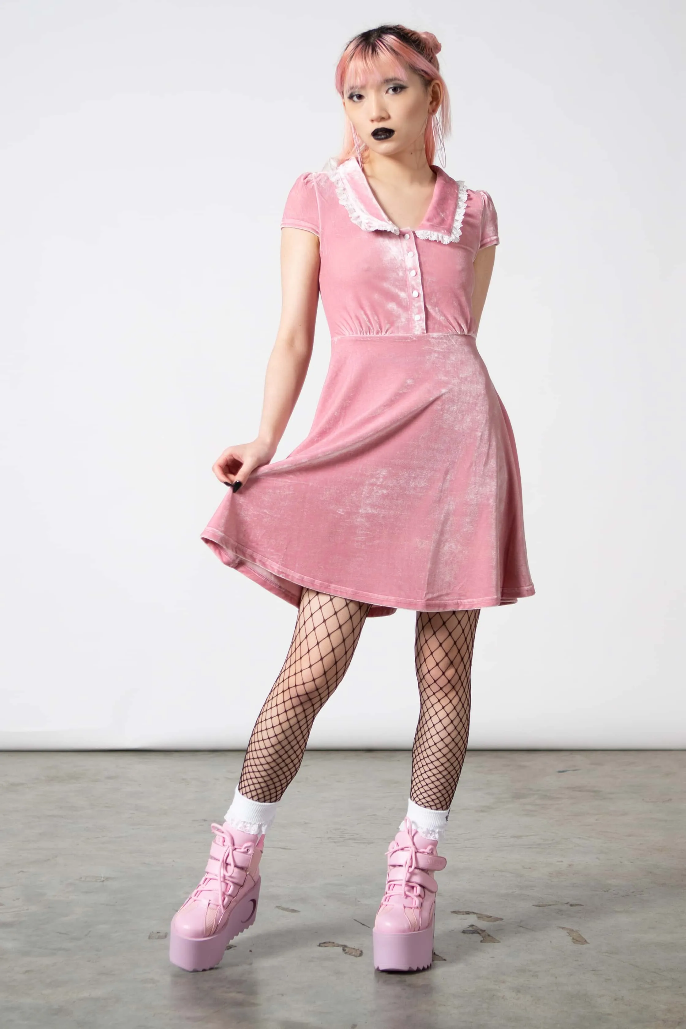 Every Mourning Collar Dress [PASTEL PINK] - Resurrect