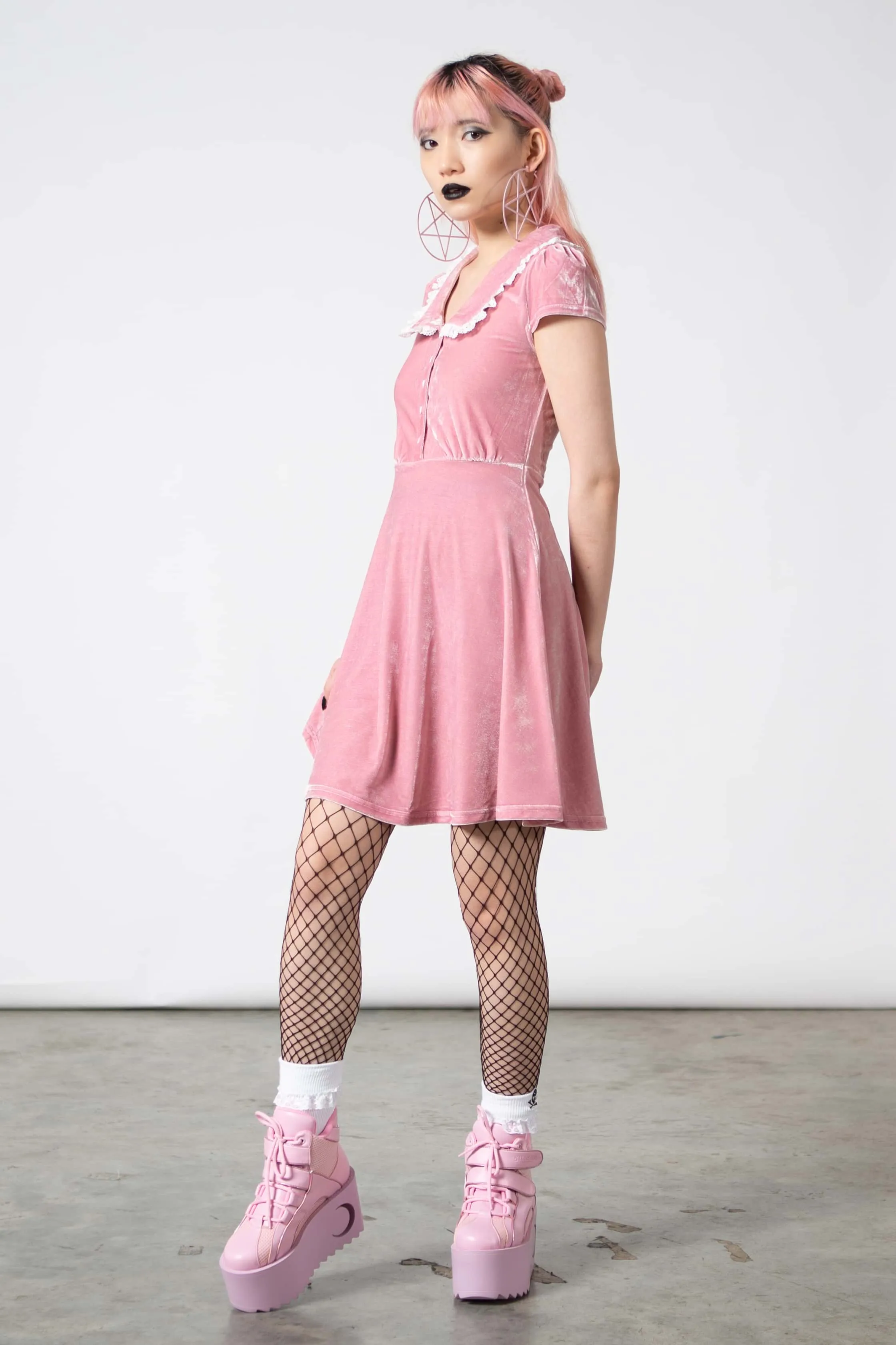 Every Mourning Collar Dress [PASTEL PINK] - Resurrect