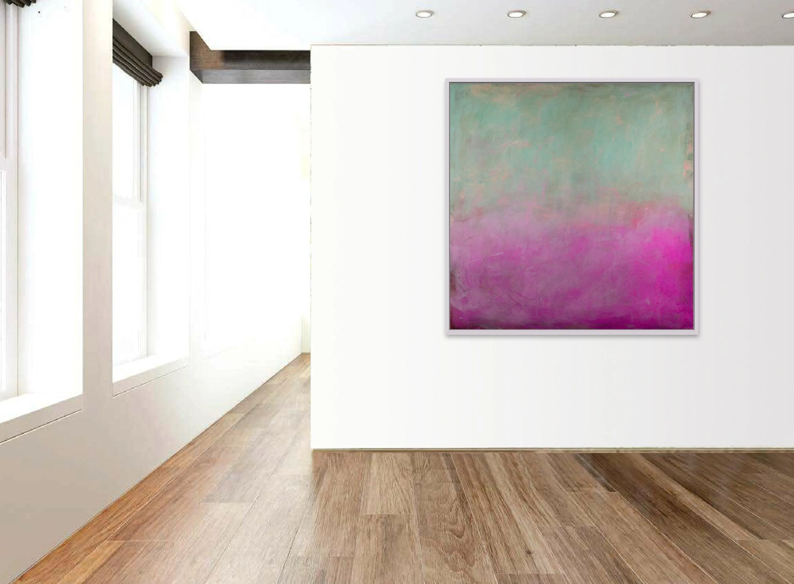 Extra large print teal wall art teal decor pink and teal art pink wall art print minimalist art by Camilo Mattis