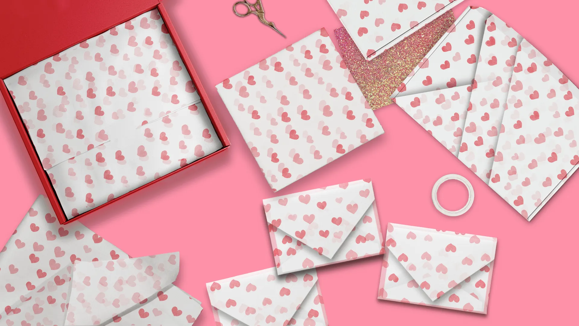 Fading Hearts Tissue Paper
