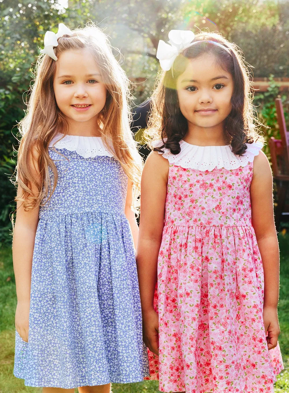 Francesca Floral Dress in Miniature Blue Floral