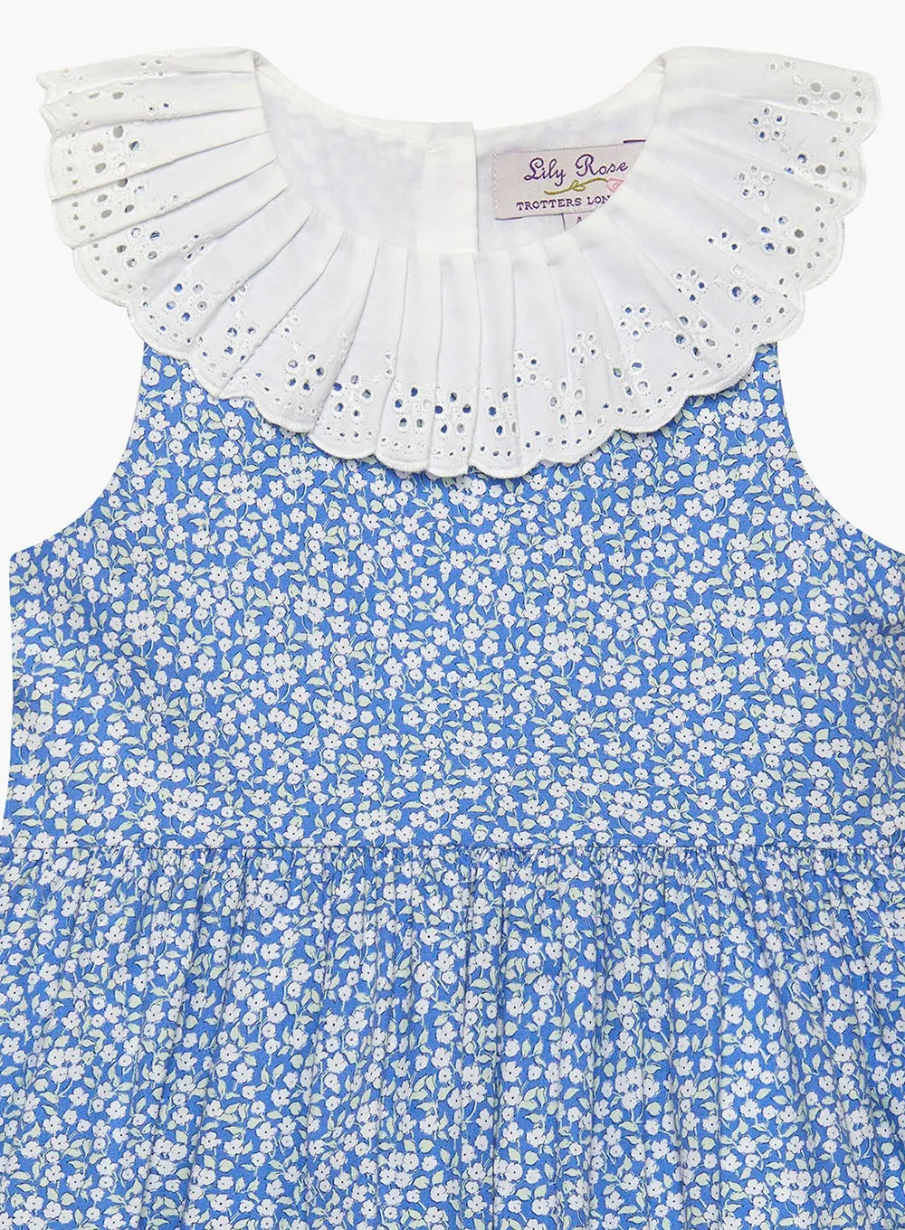 Francesca Floral Dress in Miniature Blue Floral