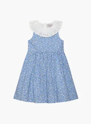 Francesca Floral Dress in Miniature Blue Floral