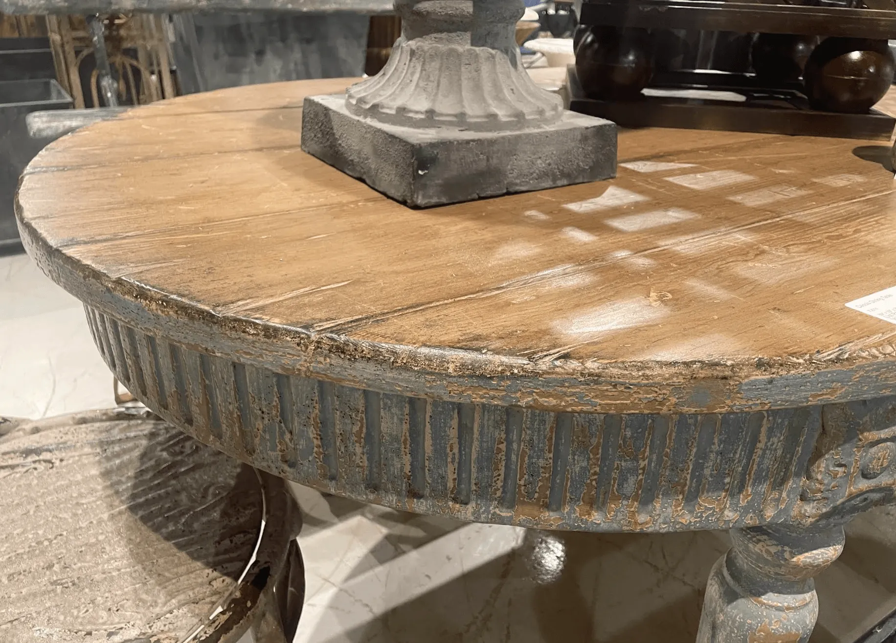 French Blue Cassis Dining Table