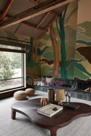 Graphic Landscape Green Multi
