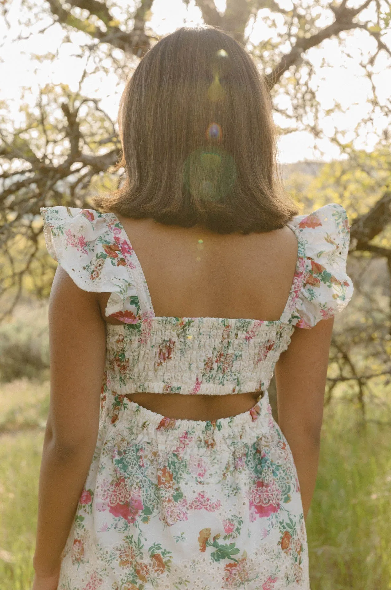 Jeana Embroidered Floral Maxi Dress