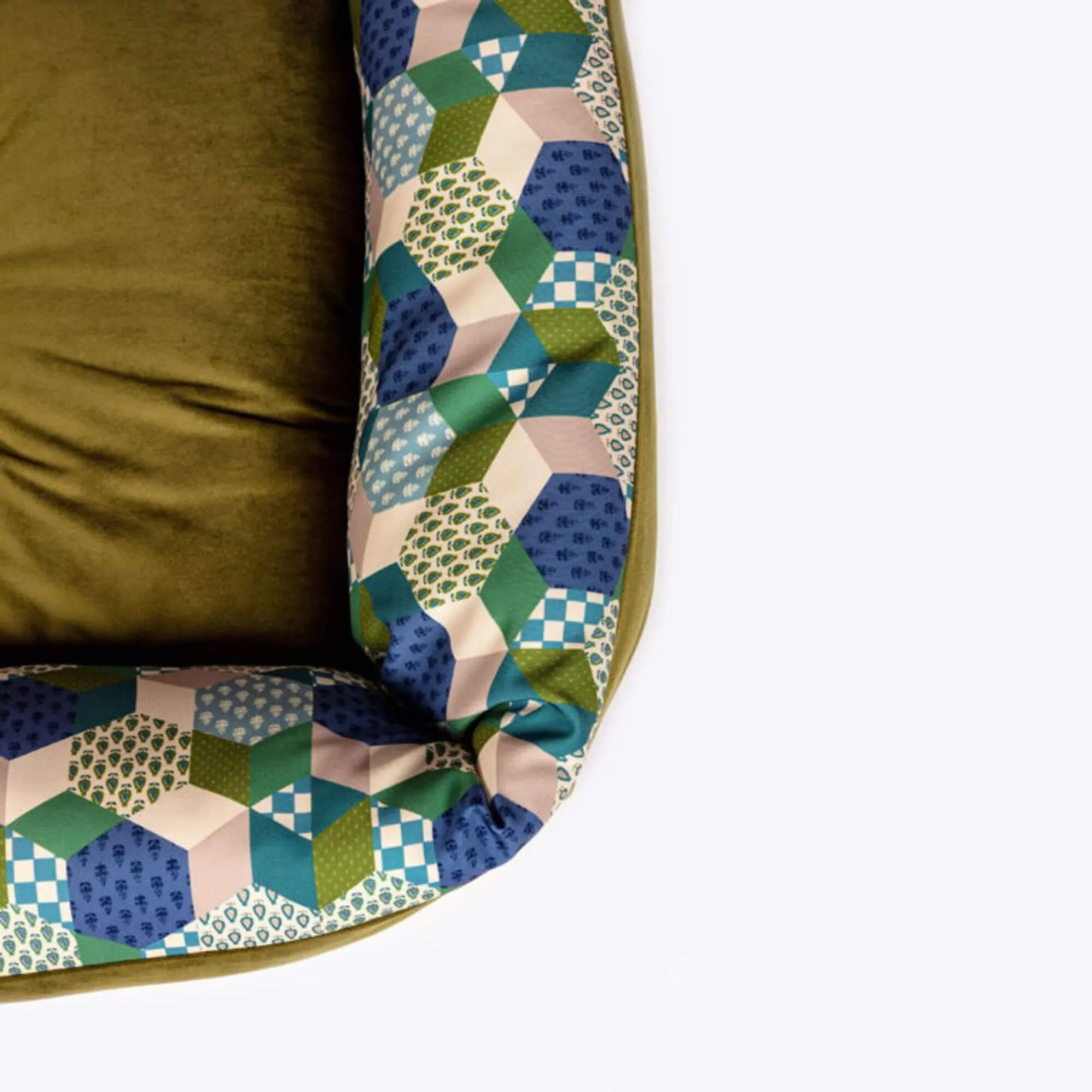 Laura Ashley Thistle Patchwork Lounger Dog Bed