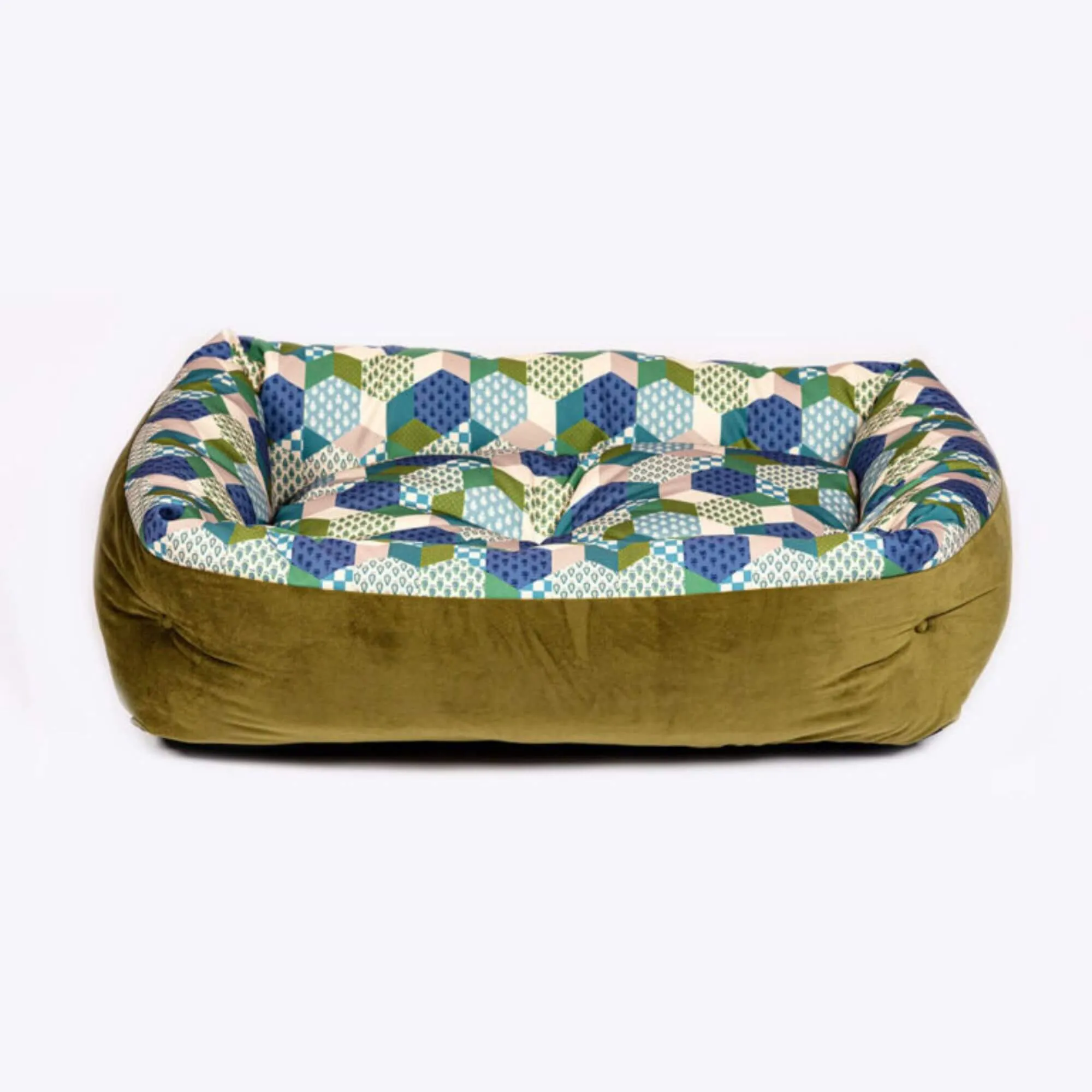 Laura Ashley Thistle Patchwork Lounger Dog Bed