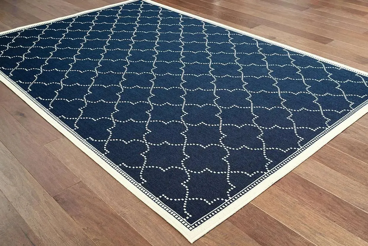 Marina 6025P Navy Ivory Rug