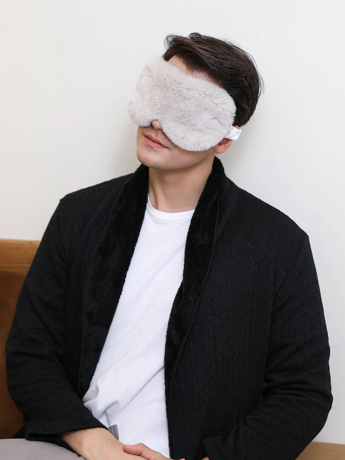 MDOG Fur Patchwork Silk Sleep Mask