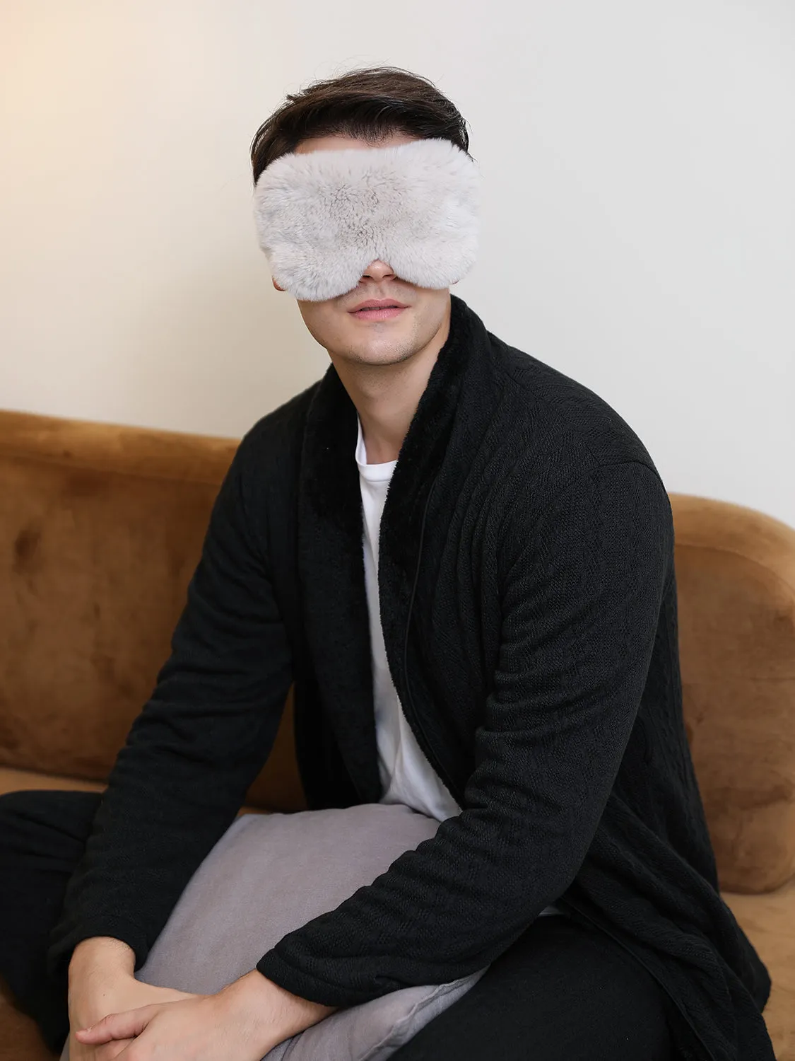 MDOG Fur Patchwork Silk Sleep Mask