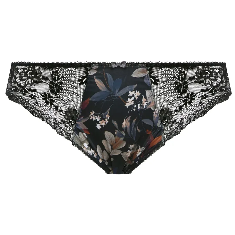 Morgan Brief Midnight Garden Black Floral - Elomi
