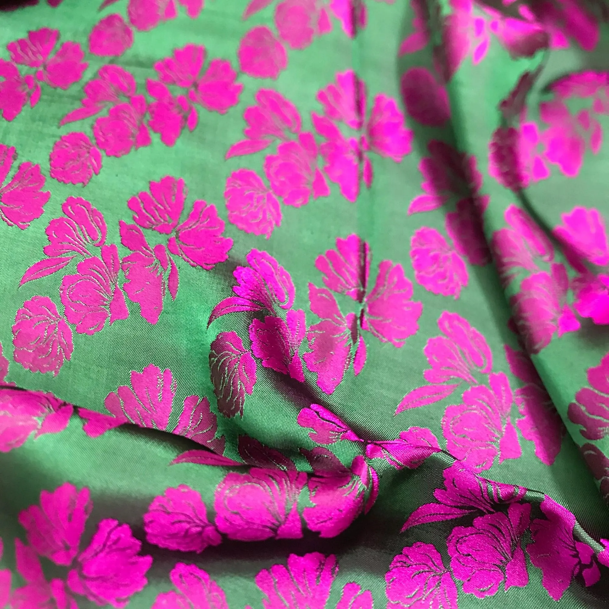 PURE MULBERRY SILK fabric by the yard - Floral silk fabric - Handmade fabric – Dress making – Silk for sewing - Gift for women - Silk apparel fabric