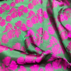 PURE MULBERRY SILK fabric by the yard - Floral silk fabric - Handmade fabric – Dress making – Silk for sewing - Gift for women - Silk apparel fabric